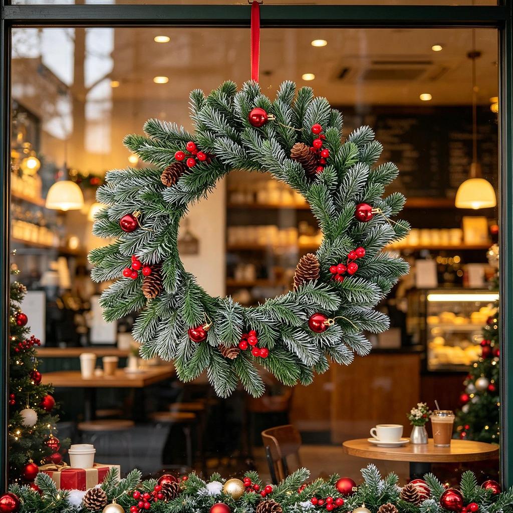 Christmas Pine Cone Wreath Door Hanger: Festive Hanging Decoration