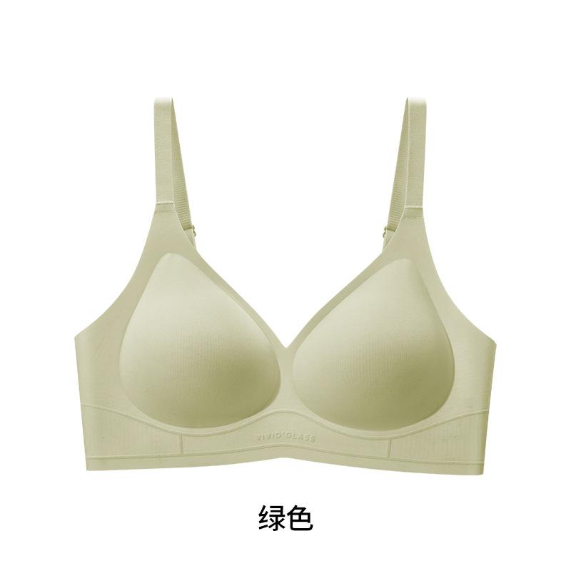 New seamless underwear, small breasts gather and show big, not empty cup, anti-sagging, comfortable bra, thin summer