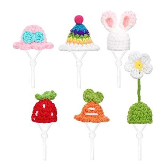 1 Набор Статуэтка Гуся Мини Вязаная Шапка с Регулируемым Ремнем Настольная Шапка Гуся Крючком