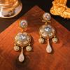 Elegant Vintage Royal Style Earrings With Peace Doves Charm And Delicate Bell Design Stylish Ear Pendant For Women