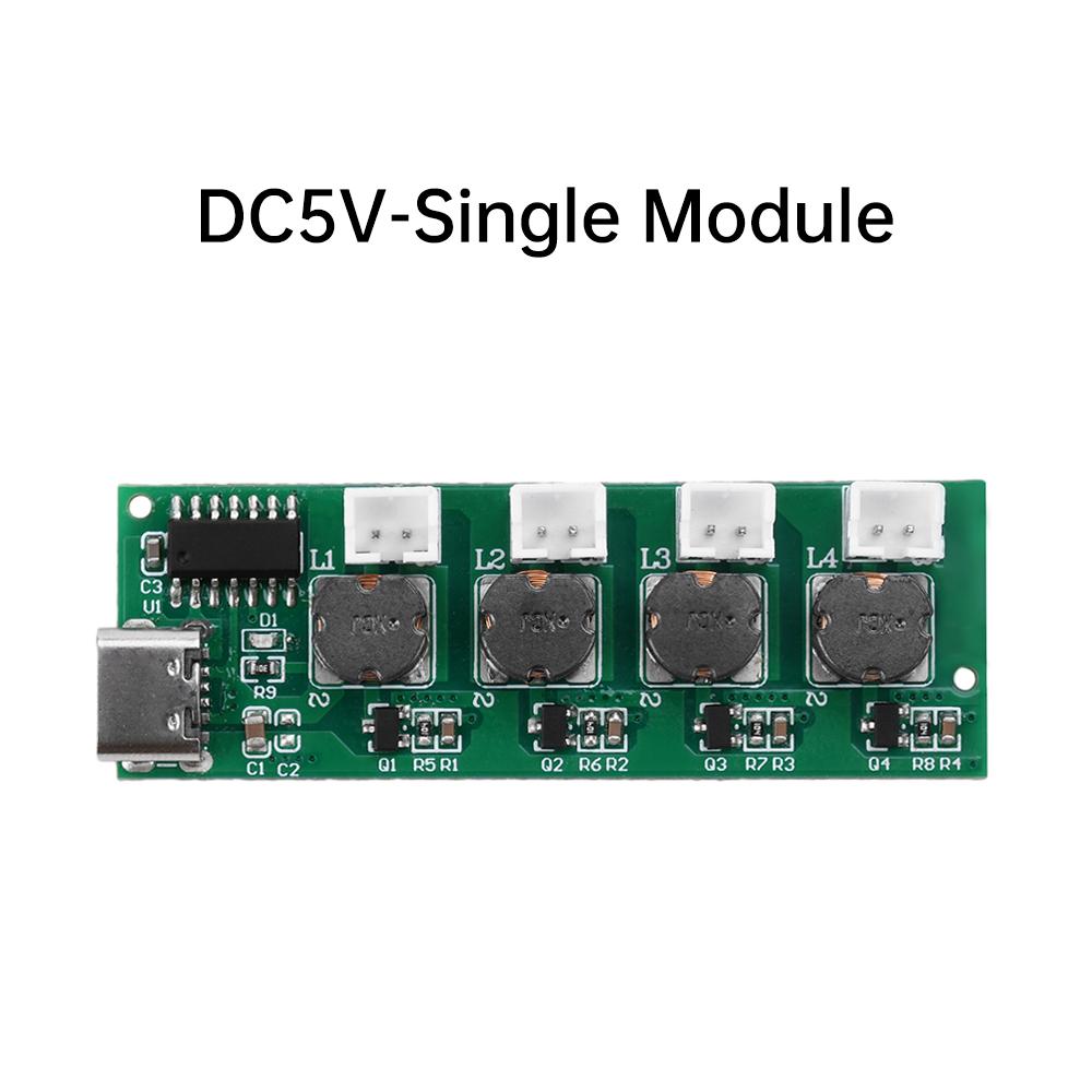 Модуль увлажнителя DC5V, без переключателя, с четырьмя распылителями, тип Type-C USB, мини-увлажнитель, наборы для DIY, плата управления распылением, 4 распылителя
