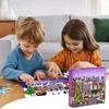 500Pcs/Set Christmas Jigsaw Puzzle Four Seasons Cityscape Animal Puzzle Challenge Game Educational Puzzle Toy Holiday Party Family Activity