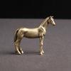 Antique Bronze Horse Statue Desk Decorations Solid Copper Micro-Carving Zodiac Horse Figurines Ornaments Home Decor Accessories