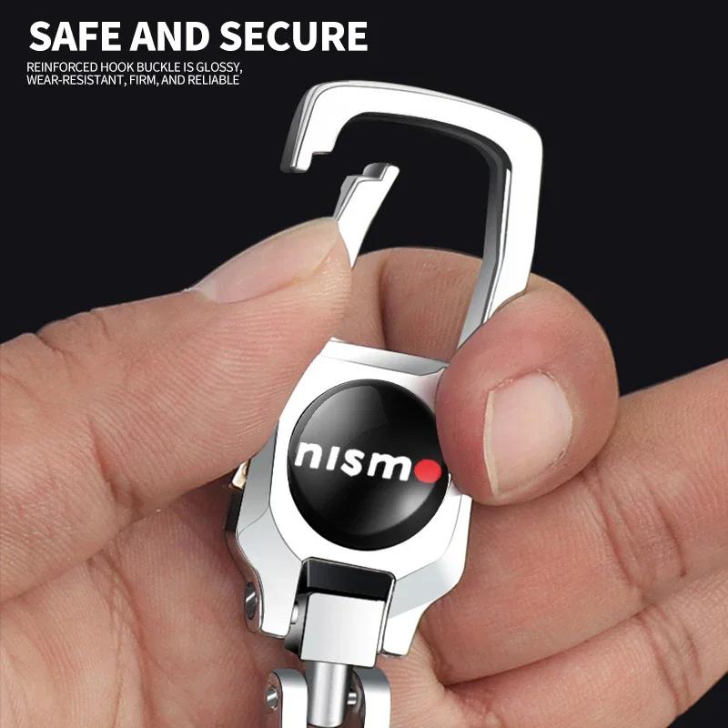 Car Key Chain Keyring Pendant Metal Keychain Holder Accessories For Nissan Nismo 350Z 370Z GTR Patrol Juke X-Trail Qashqai