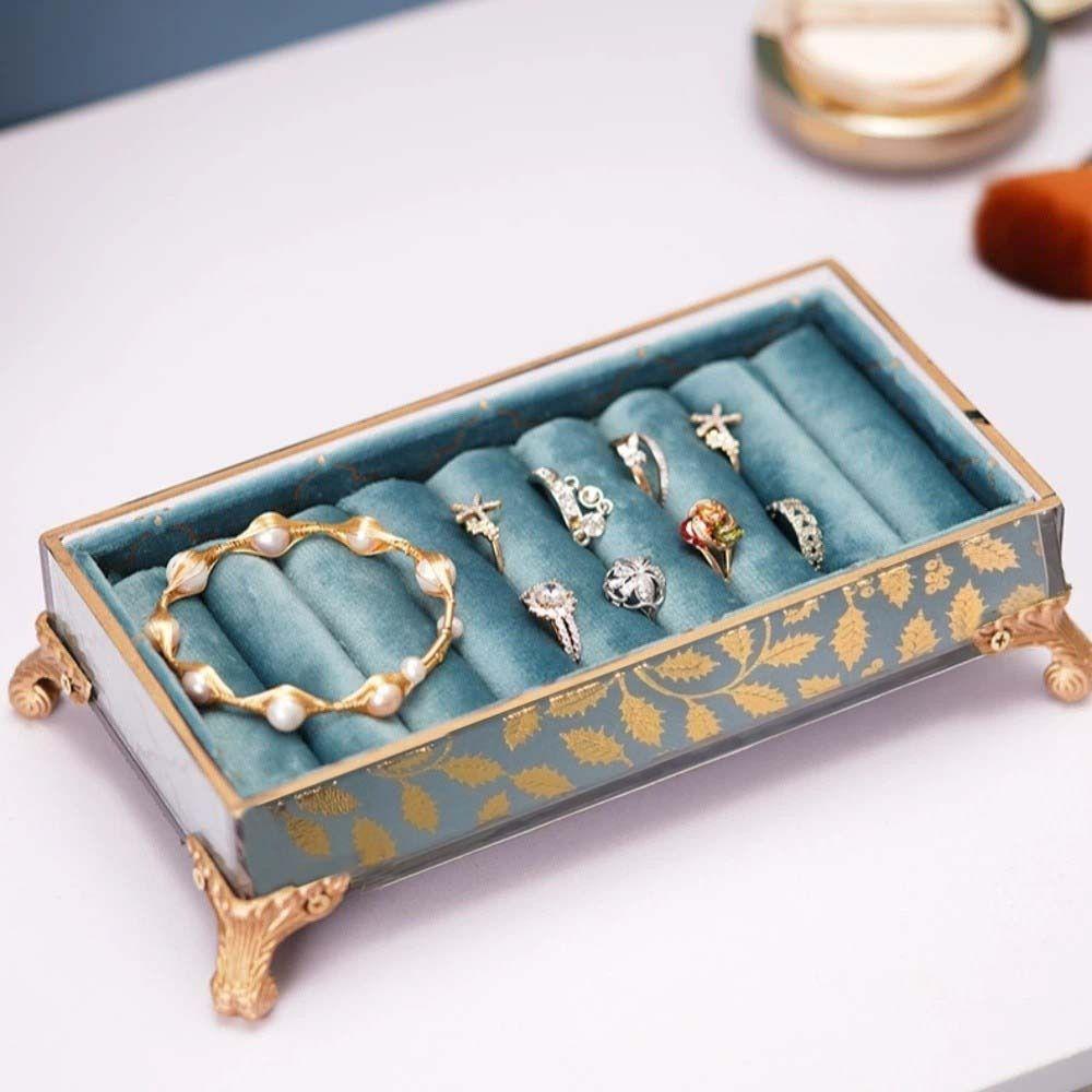 Durable Jewelry Display Stand Smooth Jewelry Tray Holder Luxury Trinket Box Craft Show