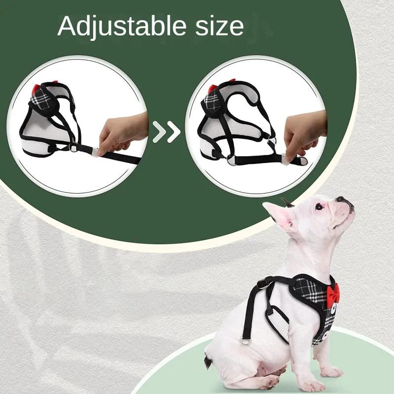 Элегантные ошейники с бантом для собак, галстук, тяговый трос, рождественская шлейка для домашних животных для маленьких и средних собак, нагрудный ремень для кошек, аксессуары для собак, подарки