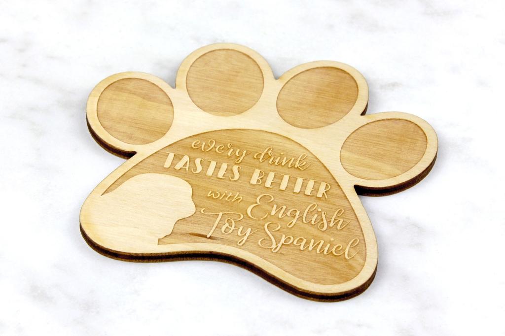 King Charles Spaniel, English Toy Spaniel – Mug coaster, engraved coaster with dog | Art-Dog