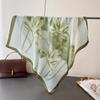 Fresh Lotus Printing Imitation Silk Scarf Square Scarf High-End Shawl Versatile Neck Small Square Scarf Headscarf