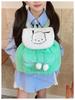 Children's Cute Cartoon Plush Drawstring Backpack - Casual Trendy Embroidered Design for Girls