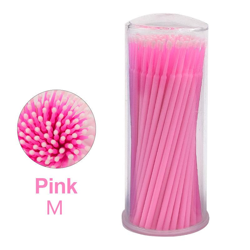 100 шт. Щеточка для чистки ресниц, микроватные палочки для наращивания ресниц, отдельные микрощеточки для ресниц, инструменты для снятия макияжа