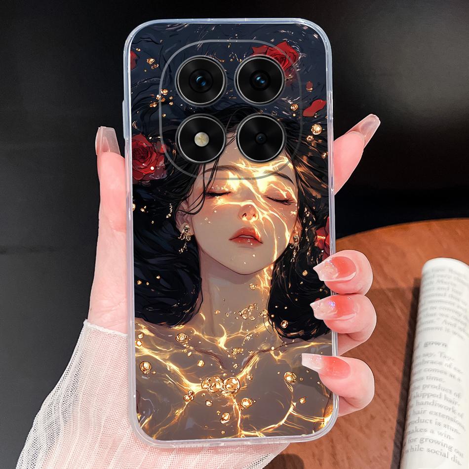 For Xiaomi Poco X7 Pro Phone Case Pretty Butterfly Patterns Soft Slim TPU Clear Silicone Bumper For Poco X 7 Lightweight Funda