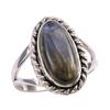 Natural Labradorite Gemstone 925 Solid Sterling Silver Jewelry Ring Size 10 k2P02