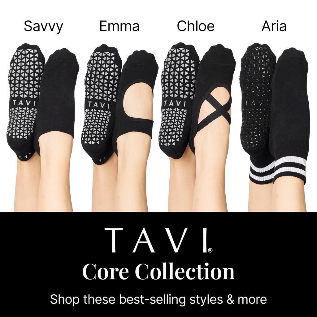TAVI Aria Grip для и Crew Размер M для Мужчин и Женщин Носки, Нескользящие, Йога, Пилатес, Балет, Спортивные, Длина, Эбеновое дерево,