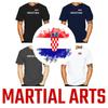 Croatia Croatian Hrvatska MMA Kick Boxing UFC Muay Thai T-Shirt Retro Vintage Print Men Women Short Sleeve Round Neck White Black Blue Grey