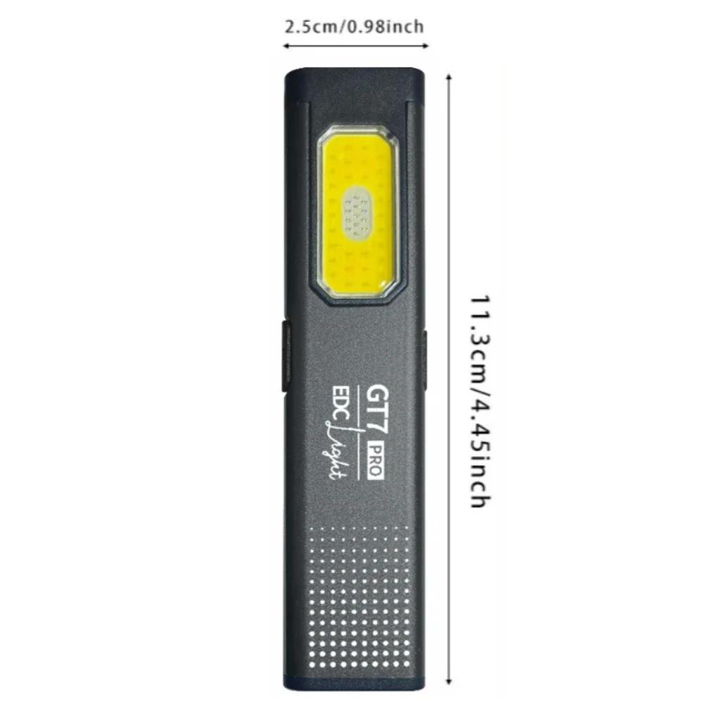 Компактный многорежимный карманный светодиодный фонарик USB-C перезаряжаемый фонарь с красным синим стробоскопом для дома, кемпинга, чрезвычайных ситуаций, EDC и путешествий
