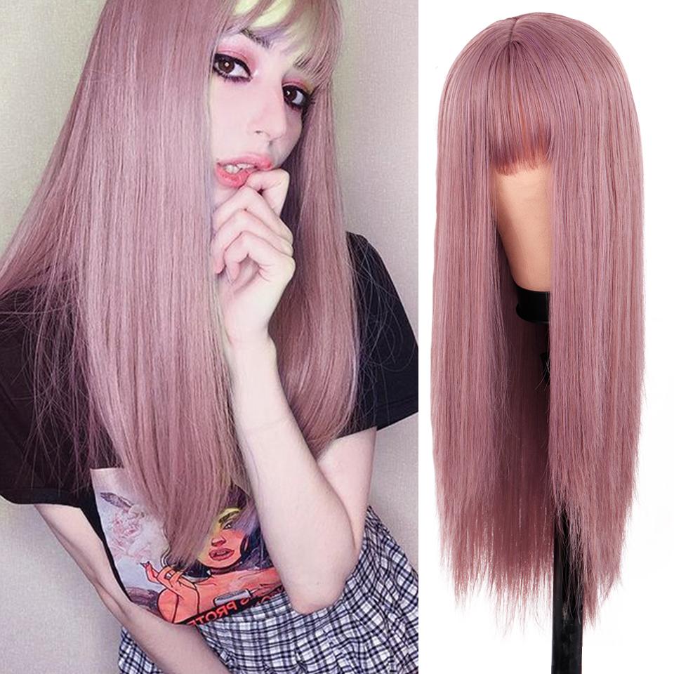 Парик с длинными волосами из синтетического термостойкого материала