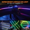 Универсальная автомобильная подсветка Symphony, светодиодная внутренняя RGB-стримерная атмосферная лампа с пультом управления через USB-приложение для Tesla Model 3 YSX