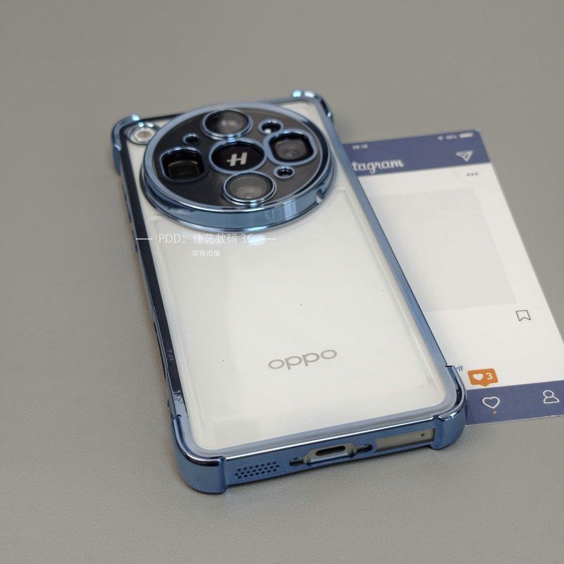 For OPPO Find X9 Ultra Case Luxury Electroplated Transparent Air Bag Silicone TPU Cover For OPPO Find X9Ultra Bumper Funda