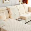 Квадратная жаккардовая наволочка для подушки для гостиной, однотонная эластичная накидка на диван, бархатная накидка на диван, протектор для дивана, чехол на сиденье