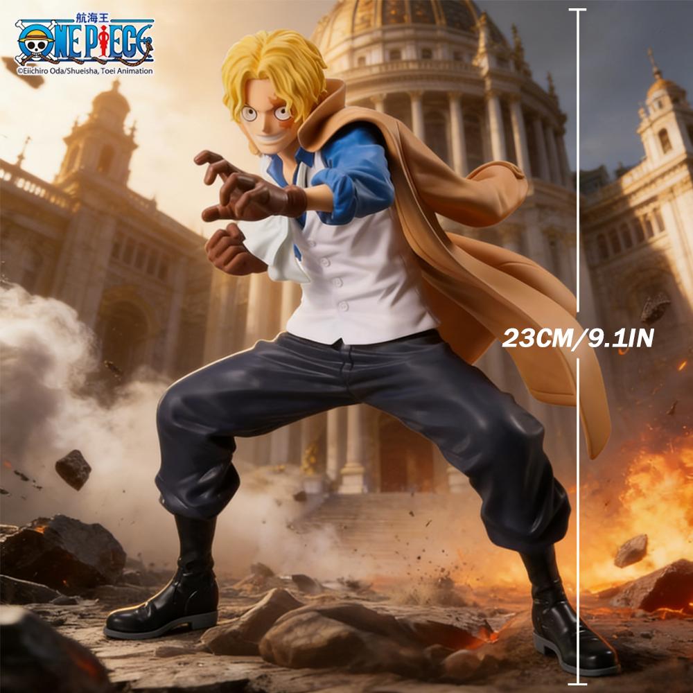 1 шт. Официальная фигурка Сабо из One Piece, боевая поза, аниме-декор и коллекционный предмет, идеально подходит для подарков на день рождения и праздники.