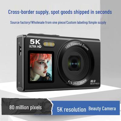 Цифровая камера 5K HD с двумя экранами, селфи и передачей по Wi-Fi на мобильный телефон