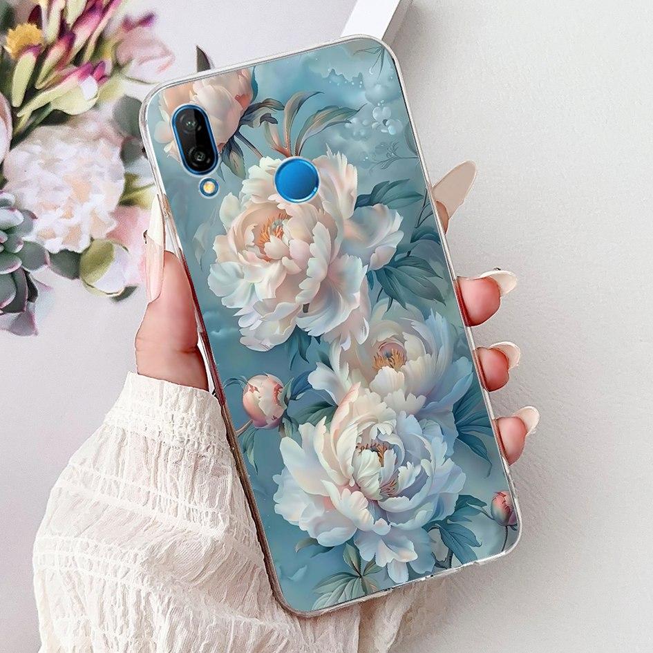 Case For Huawei P20 Lite Cover ANE-LX1 ANE-LX2 ANE-LX3 New Fashion Butterfly Soft Silicon Cover For Huawei P20Lite Nova 3e Funda