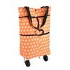Oxford Cloth Material Foldable Dual Purpose Wheel Rolling Shopping Bag
