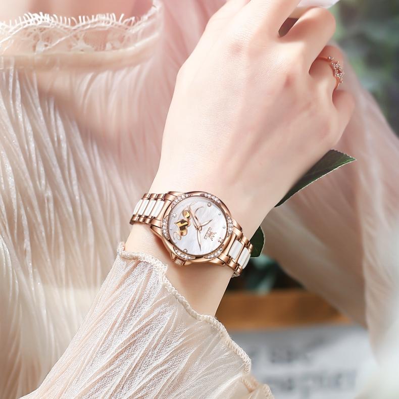 OLEVS Brand Watches Automatic Mechanical Watches Niche Women Watch Women