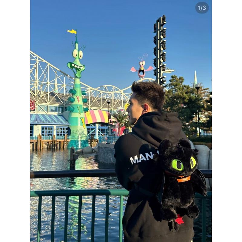 Милый и забавный плюшевый рюкзак Беззубик - в стиле японского аниме для поездок на работу