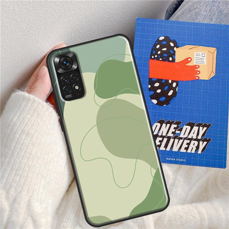 green aesthetic Case For Redmi Note 11 Pro Cover For Redmi Note 10 Pro 8 9 10S 11S 9A 9C K50 K40 Gaming