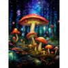 Алмазная картина, полная дрель, грибной пейзаж, круглая алмазная живопись, ручная работа, олень, животное, сделай сам, алмазная мозаика, картина, украшение дома