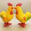 Animal Clockwork Toy Lovely Interesting Jumping Poultry Model Ornament Interactive Toy Plastic Easter Cartoon Rooster Duck Wind-Up Toy Kid