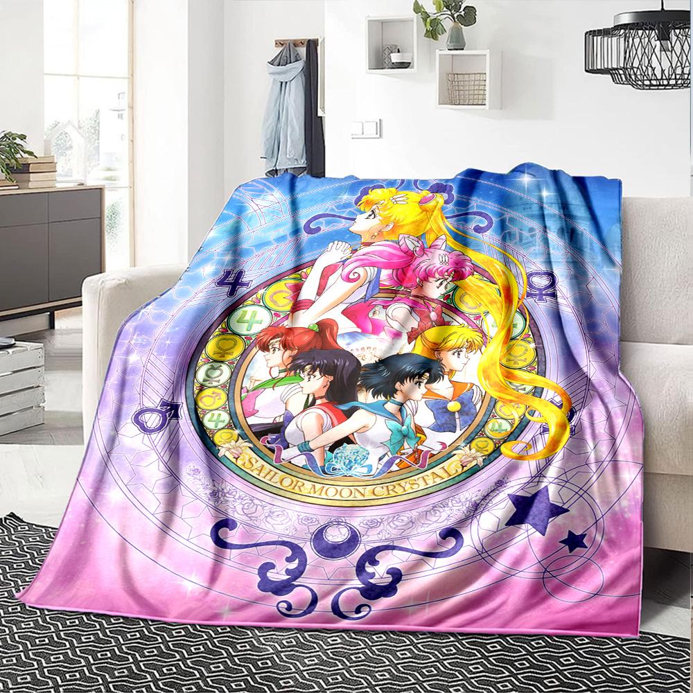 Moonlight Guardians Flannel Blanket Super Soft Warm Cozy Blanket For Sofa Bed Office Travel Allseason Home Decor Gift