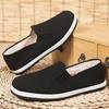 Polyurethane Sole Spring and Autumn Old Beijing Cloth Shoes Black Single Shoes Breathable and Sweat-absorbing Work Casual One-pedal Men's Shoes
