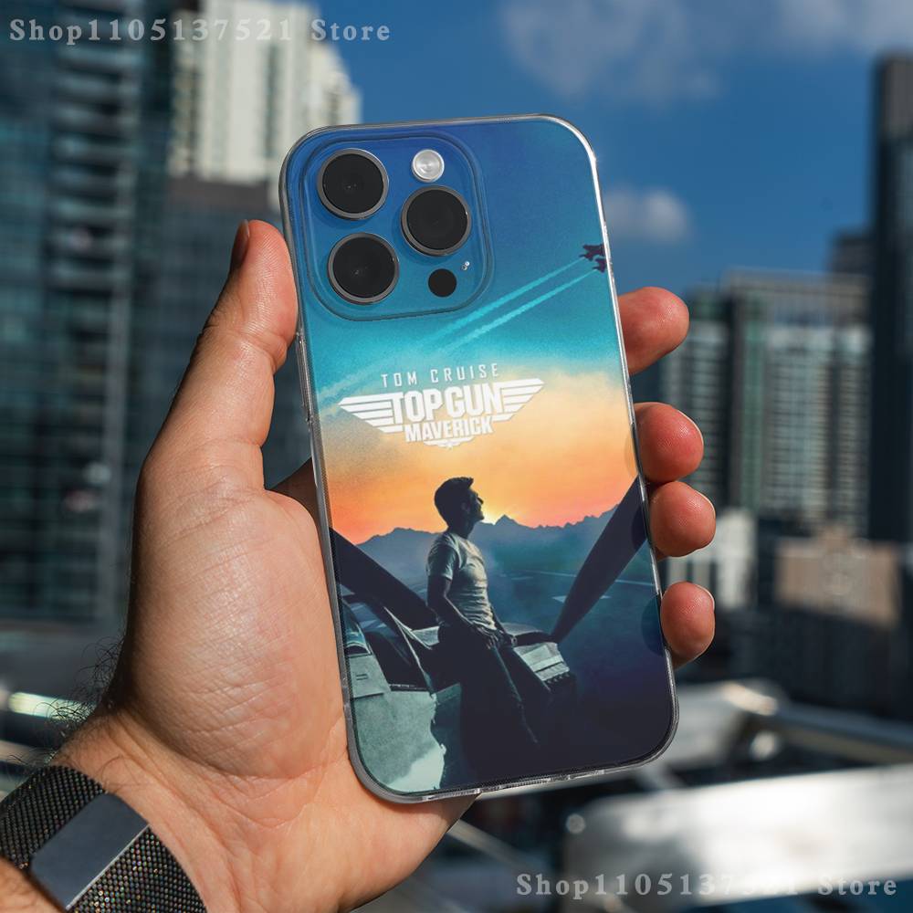 Movie T-Top G-Gun M-Maverick Phone Case For iPhone 17,16,11,15,13,14,12,Air,Mini,Plus,Pro,Max,Plus,E Clear Soft Shell