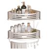 Aluminum Alloy Bathroom Shelves  Punch-free Thickened Tripod Wall-mounted Corner Shelf Bathroom  Accessories Shower Organizer