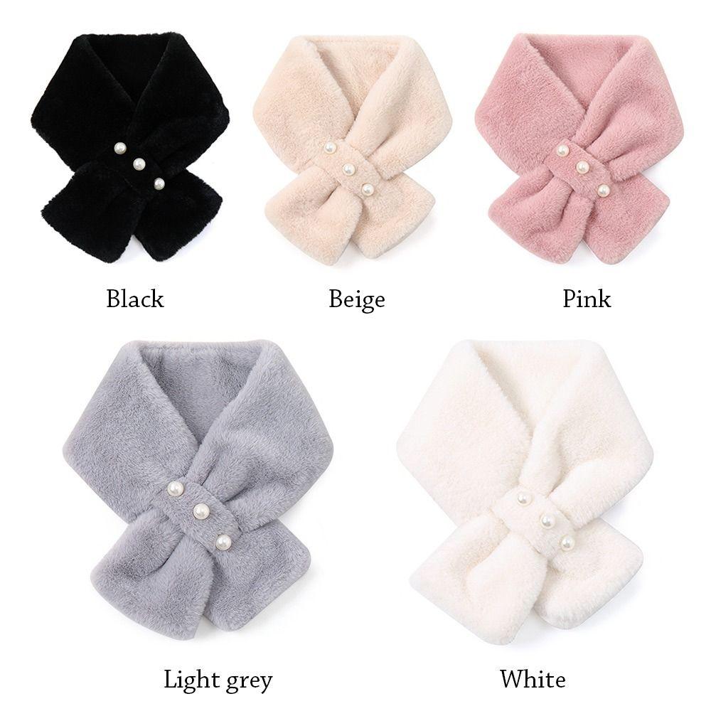 Зимний мягкий удобный искусственный меховой воротник плюшевый шарф крест на шее теплая шаль