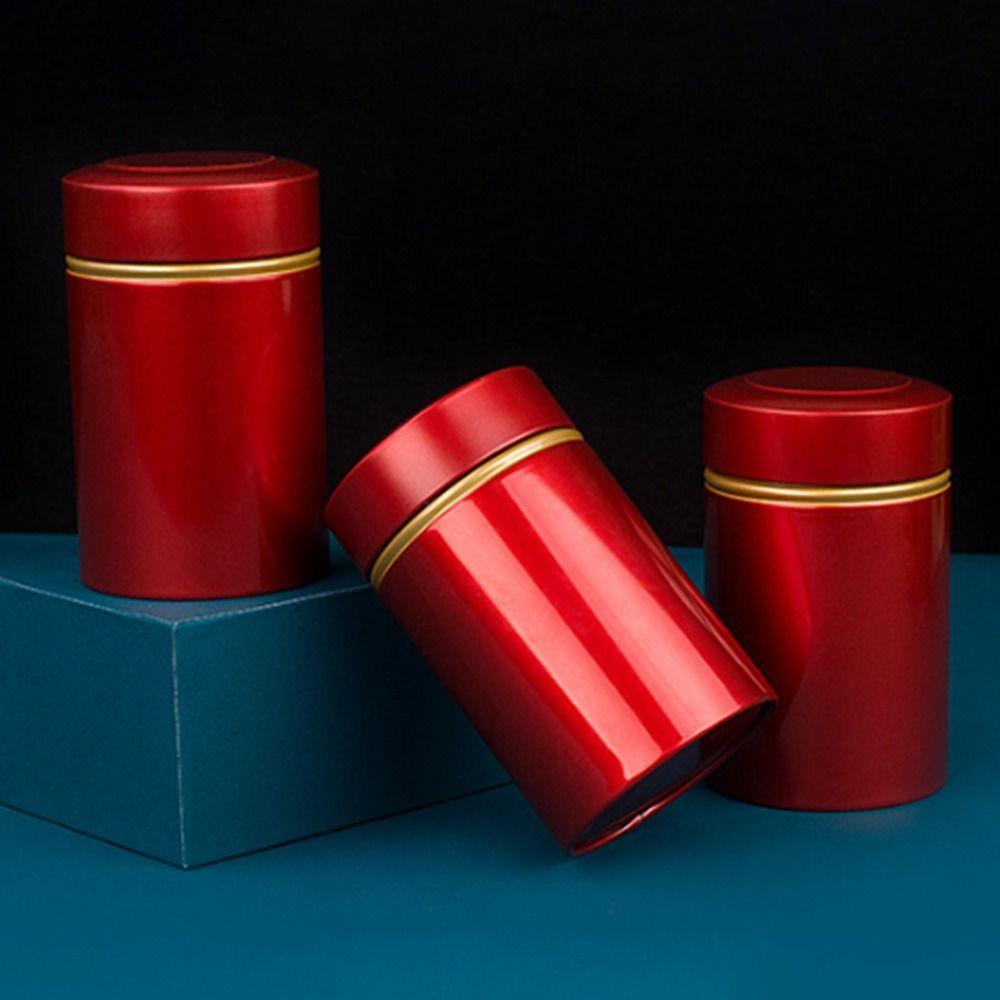 Metal 1Pcs Smell Proof Portable Small for Loose Dry Tea Leaves Tea Can Tea Container Tea Tin