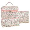 3 шт. косметичка милая цветочная хлопковая сумка для туалетных принадлежностей на молнии органайзер для туалетных принадлежностей дорожная косметичка для женщин девушек