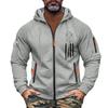 Мужская толстовка с капюшоном на молнии, карманный кардиган, мужская спортивная повседневная толстовка большого размера