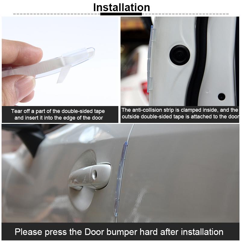 Защитная полоса для бампера двери автомобиля, защита от царапин для Peugeot 307 206 308 407 207 3008 406 208 508 301 2008 408