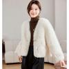 Корейская версия темпераментного меха, интегрированная женская куртка из искусственного меха в иностранном стиле для женщин 2024 года, новый свободный топ с V-образным вырезом