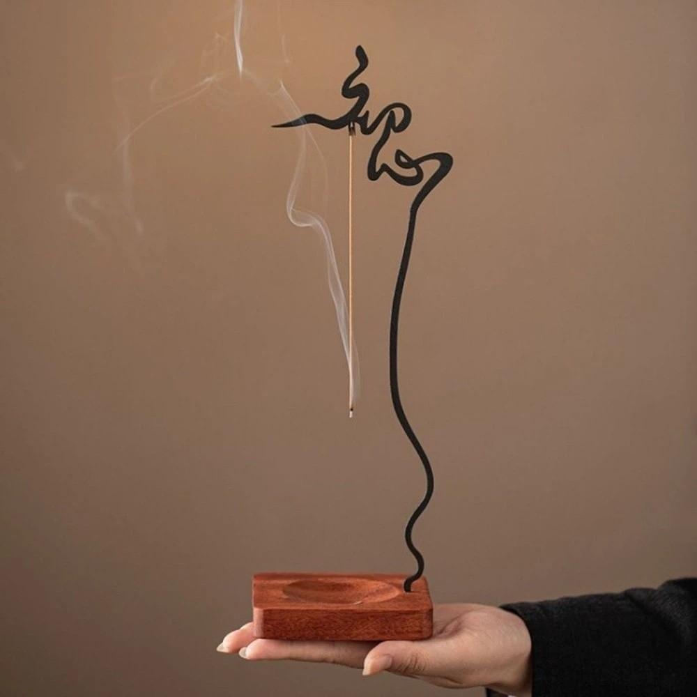 Chinese Characters Tabletop Incense Base Upside Down Shape Incense Stick Burner Relaxation