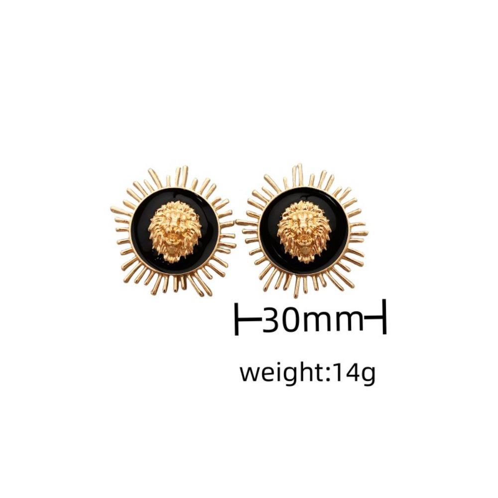 Женские серьги с преувеличенной головой льва, модные и качественные украшения из сплава