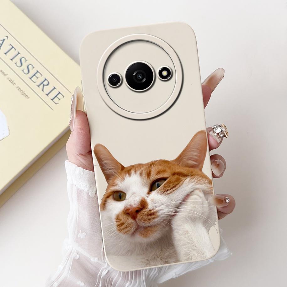 Чехол для Xiaomi Redmi A3 2024 Новый Модный Квадратный Силиконовый Цветочный Чехол для Защиты Объектива Камеры для Xiaomi Poco C61 RedmiA3 Бампер