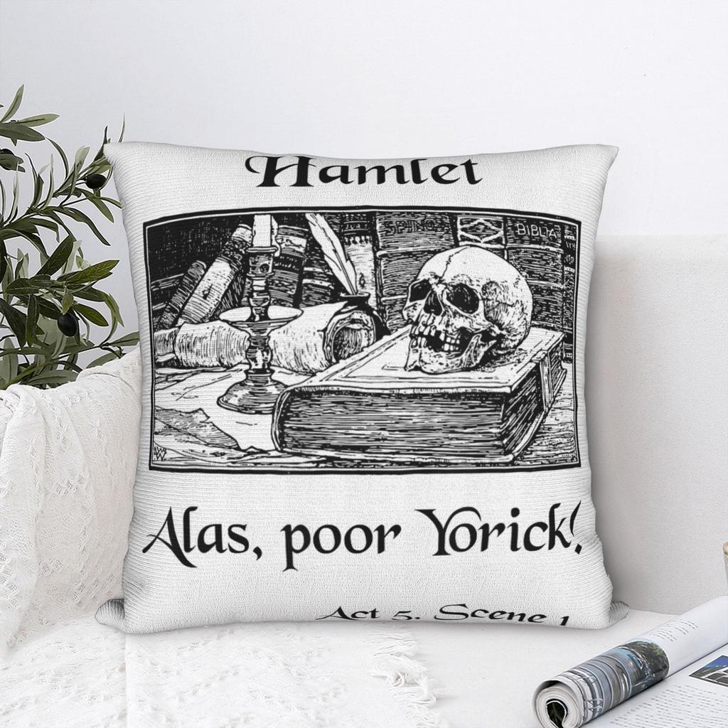 Hamlet Shakespeare Play Quote Pillowcase Print Cushion Cover Decor Alas Poor Yorick Throw Pillow Case Cover Home Drop Shipping
