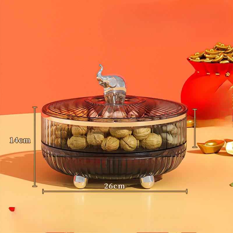 Весенний фестиваль праздничная вращающаяся коробка для конфет бытовая многослойная легкая роскошная коробка для хранения орехов и сухофруктов ценная прозрачная коробка для сухофруктов