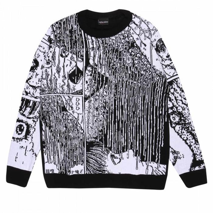 Junji-Ito Unisex Adult Face Melting Knitted Jumper