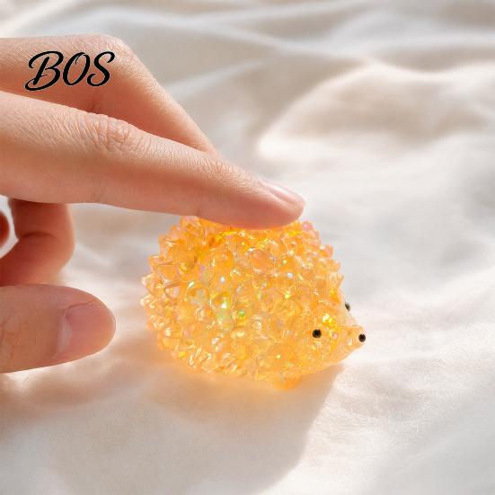 Anxiety Relief Toy Mini Hedgehog Squeeze with Glitter, Soft Stretchy Clear Rabbit Sensory Fidget Toy, Sugar Stress Ball Slow Rebound