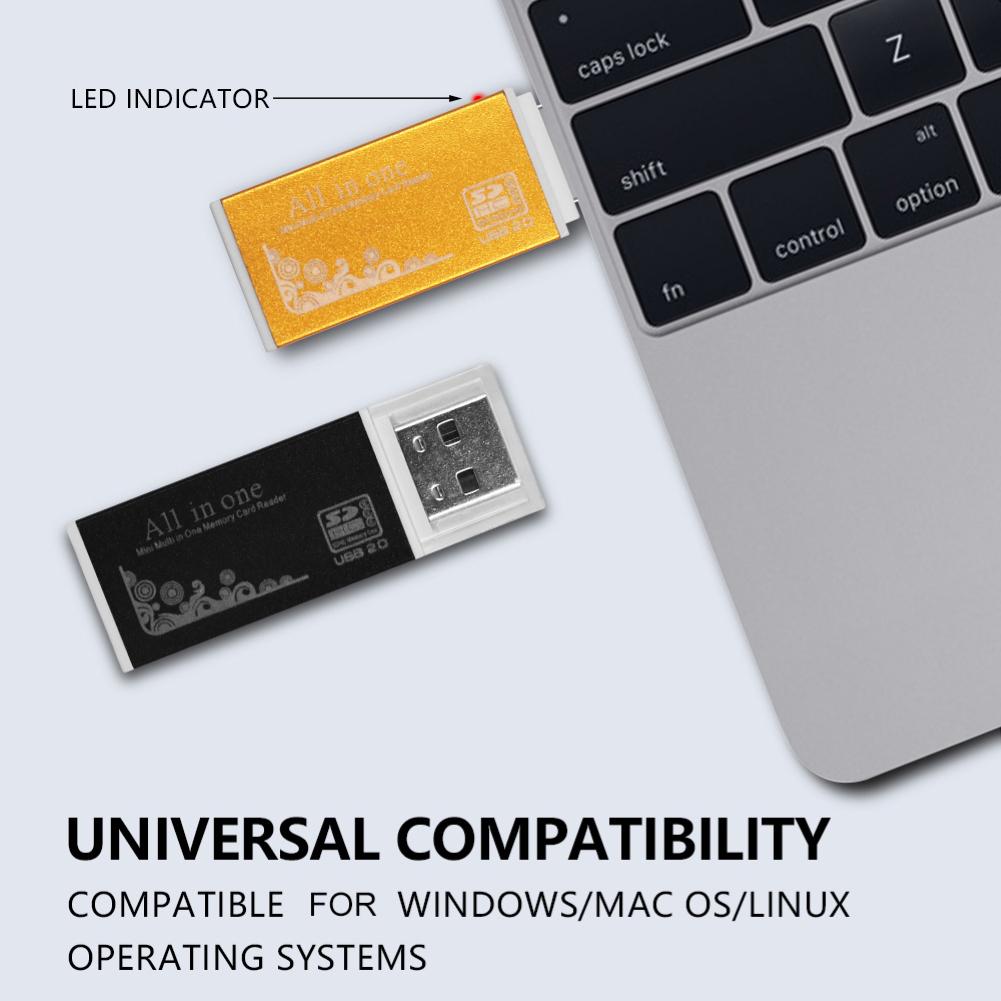 SM-PE Memory 2 Micro-SD/TF/CT/MS/SDHC/MMC USB-адаптер многофункционального устройства чтения карт
